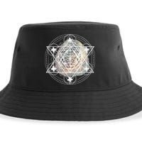 Metatron Cube Sacred Geometry Spiritual Yoga Sustainable Bucket Hat