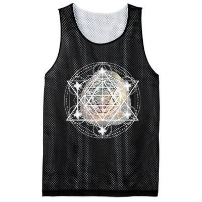 Metatron Cube Sacred Geometry Spiritual Yoga Mesh Reversible Basketball Jersey Tank