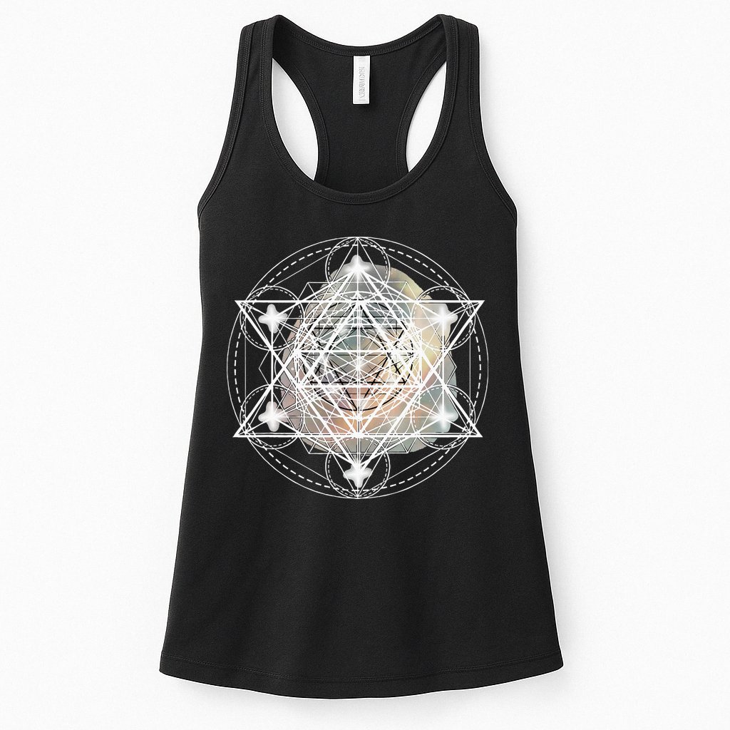 Metatron Cube Sacred Geometry Spiritual Yoga Womens Tank Top