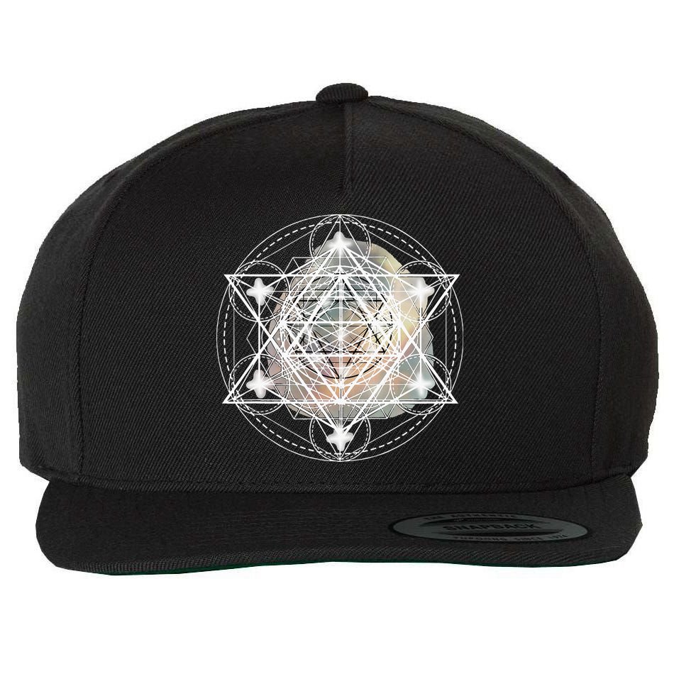 Metatron Cube Sacred Geometry Spiritual Yoga Wool Snapback Cap