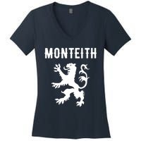 Monteith Clan Scottish Family Name Scotland Women's V-Neck T-Shirt