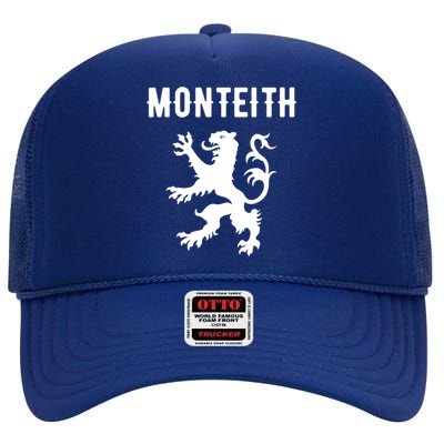 Monteith Clan Scottish Family Name Scotland High Crown Mesh Back Trucker Hat