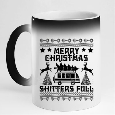 Merry Christmas Shitter Full T 11oz Black Color Changing Mug