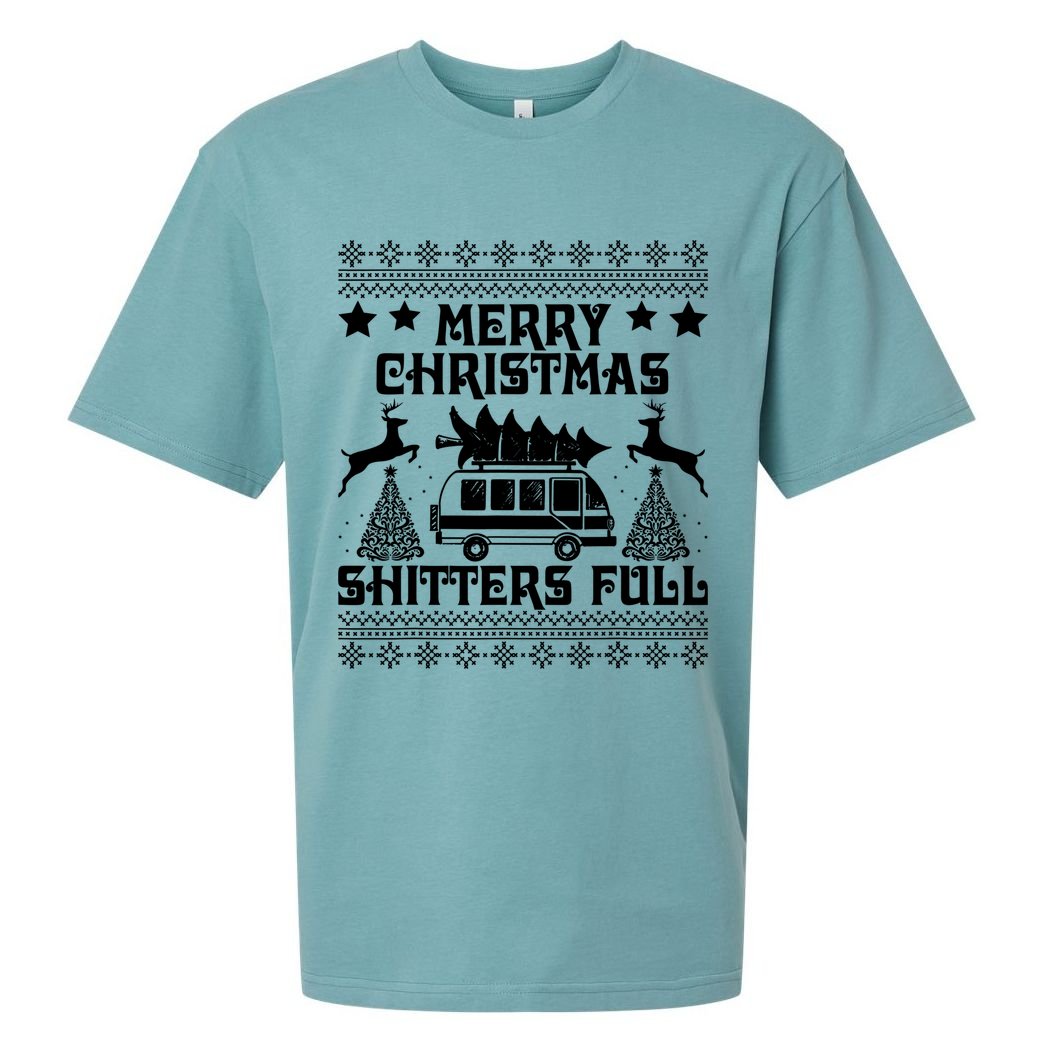 Merry Christmas Shitter Full T Sueded Cloud Jersey T-Shirt