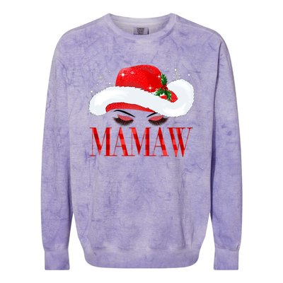 Mamaw Claus Santa Christmas Gift Colorblast Crewneck Sweatshirt