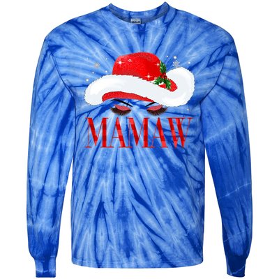 Mamaw Claus Santa Christmas Gift Tie-Dye Long Sleeve Shirt