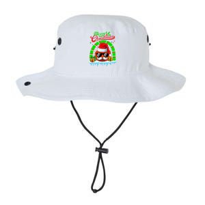 Merry Christmas Santa Ice Hockey Ball Mustache Sunglasses Funny Gift Legacy Cool Fit Booney Bucket Hat