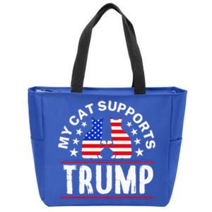 My Cat Supports Trump Zip Tote Bag