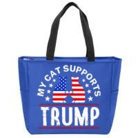 My Cat Supports Trump Zip Tote Bag