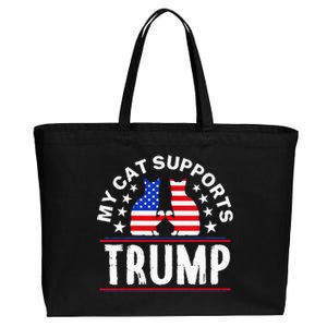 My Cat Supports Trump Cotton Canvas Jumbo Tote