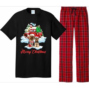 Merry Christmas Santa Yorkshire Terrier Dog Christmas Gift Pajama Set