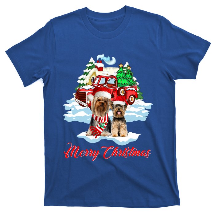 Merry Christmas Santa Yorkshire Terrier Dog Christmas Gift T-Shirt