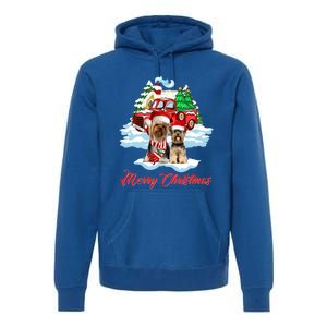 Merry Christmas Santa Yorkshire Terrier Dog Christmas Gift Premium Hoodie