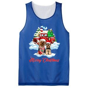 Merry Christmas Santa Yorkshire Terrier Dog Christmas Gift Mesh Reversible Basketball Jersey Tank