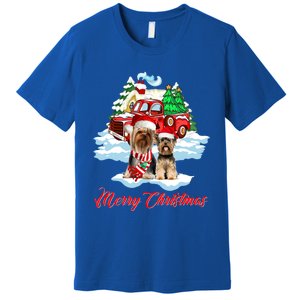 Merry Christmas Santa Yorkshire Terrier Dog Christmas Gift Premium T-Shirt