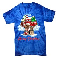 Merry Christmas Santa Yorkshire Terrier Dog Christmas Gift Tie-Dye T-Shirt