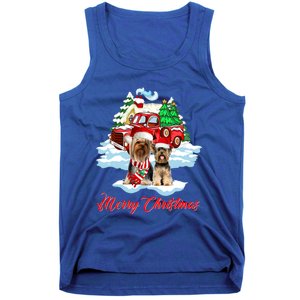 Merry Christmas Santa Yorkshire Terrier Dog Christmas Gift Tank Top