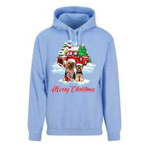 Merry Christmas Santa Yorkshire Terrier Dog Christmas Gift Unisex Surf Hoodie