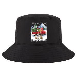 Merry Christmas Santa French Bulldog Red Truck Xmas Tree Cute Gift Cool Comfort Performance Bucket Hat