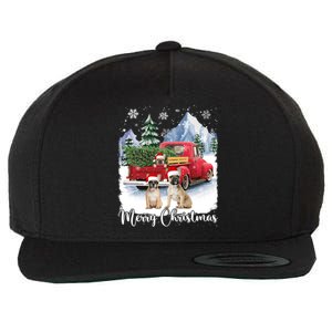 Merry Christmas Santa French Bulldog Red Truck Xmas Tree Cute Gift Wool Snapback Cap