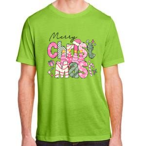 Merry Christmas Santa Hat Xmas Tree Cake Adult ChromaSoft Performance T-Shirt