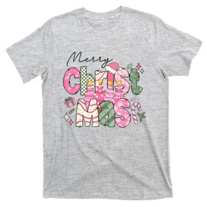 Merry Christmas Santa Hat Xmas Tree Cake T-Shirt