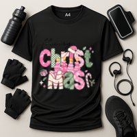 Merry Christmas Santa Hat Xmas Tree Cake Performance Shirt