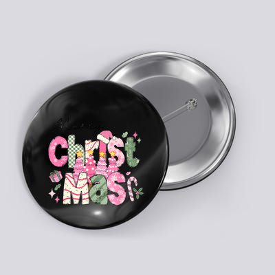 Merry Christmas Santa Hat Xmas Tree Cake Button