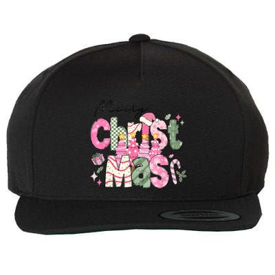 Merry Christmas Santa Hat Xmas Tree Cake Wool Snapback Cap