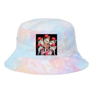 Make Cats Safe Again Trump 2024 Red Hat Make Pets Safe Again Tie Dye Newport Bucket Hat