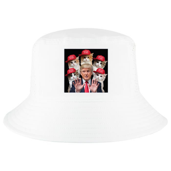 Make Cats Safe Again Trump 2024 Red Hat Make Pets Safe Again Cool Comfort Performance Bucket Hat