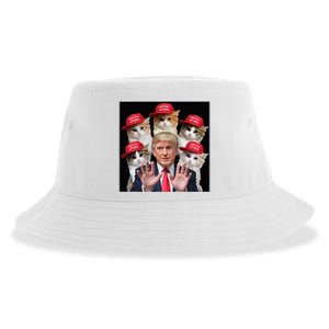 Make Cats Safe Again Trump 2024 Red Hat Make Pets Safe Again Sustainable Bucket Hat