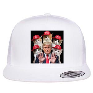 Make Cats Safe Again Trump 2024 Red Hat Make Pets Safe Again Flat Bill Trucker Hat