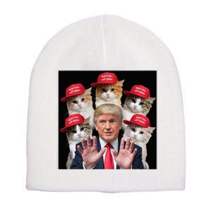 Make Cats Safe Again Trump 2024 Red Hat Make Pets Safe Again Short Acrylic Beanie