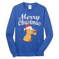 Merry Christmas Santa Hat Pig New Year Gift Idea Meaningful Gift Tall Long Sleeve T-Shirt