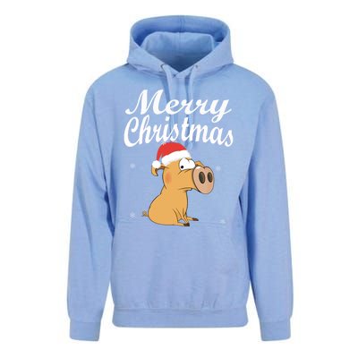 Merry Christmas Santa Hat Pig New Year Gift Idea Meaningful Gift Unisex Surf Hoodie