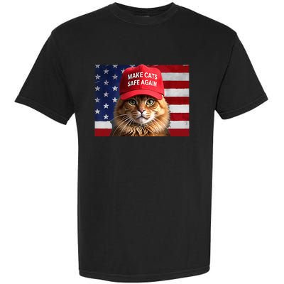 Make Cats Safe Again Red Hat 2024 Debate Funny Garment-Dyed Heavyweight T-Shirt