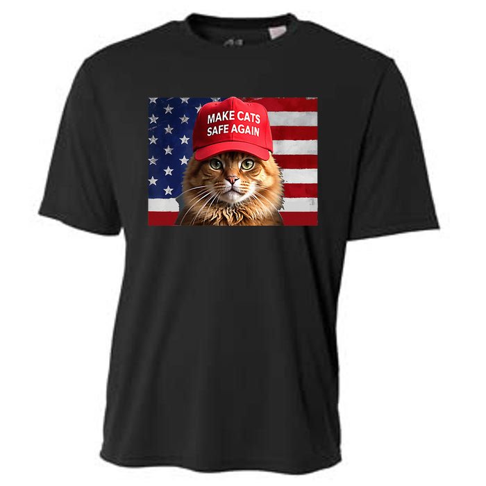 Make Cats Safe Again Red Hat 2024 Debate Funny Cooling Performance Crew T-Shirt