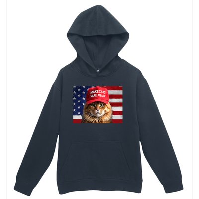 Make Cats Safe Again Red Hat 2024 Debate Funny Urban Pullover Hoodie