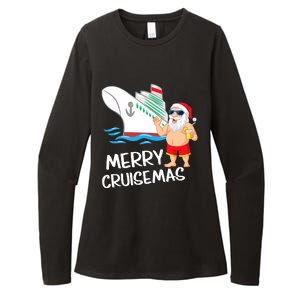 Merry Cruisemas Santa Claus Christmas Family Cruise Graphic Womens CVC Long Sleeve Shirt