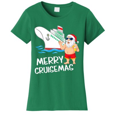 Merry Cruisemas Santa Claus Christmas Family Cruise Graphic Women's T-Shirt