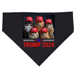 Make Cats Safe Again Trump 2024 USA-Made Doggie Bandana