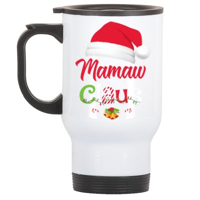 Mamaw Claus Santa Christmas Matching Family Pajama Funny Gift Stainless Steel Travel Mug