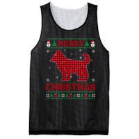 Merry Christmas Siberian Husky Dog Buffalo Red Plaid Sweater Long Sleeve Mesh Reversible Basketball Jersey Tank