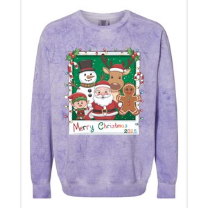 Merry Christmas Santa Elf Reindeer Snowman Gingerbread Colorblast Crewneck Sweatshirt