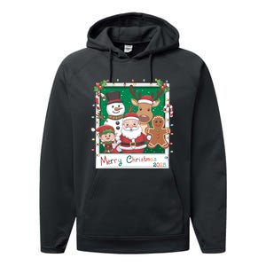 Merry Christmas Santa Elf Reindeer Snowman Gingerbread Performance Fleece Hoodie