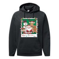 Merry Christmas Santa Elf Reindeer Snowman Gingerbread Performance Fleece Hoodie