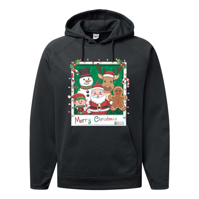 Merry Christmas Santa Elf Reindeer Snowman Gingerbread Performance Fleece Hoodie