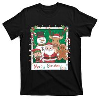 Merry Christmas Santa Elf Reindeer Snowman Gingerbread T-Shirt