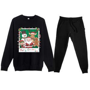 Merry Christmas Santa Elf Reindeer Snowman Gingerbread Premium Crewneck Sweatsuit Set